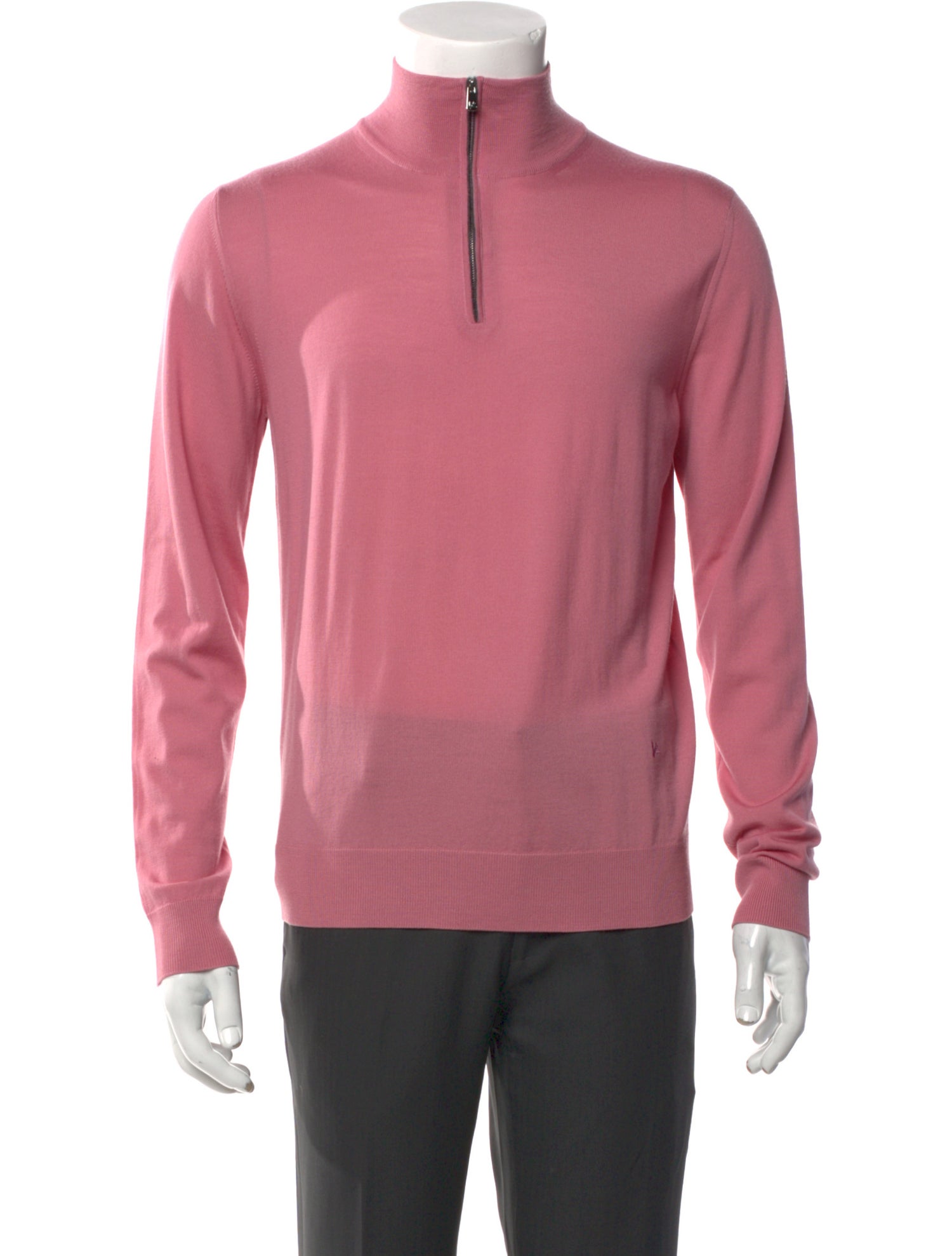 Isaia Merino Wool Mock Neck Pullover