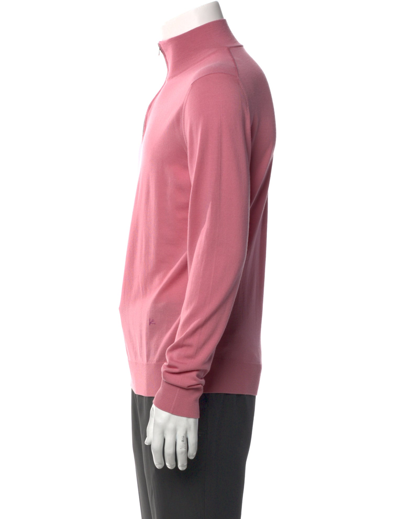 Isaia Merino Wool Mock Neck Pullover