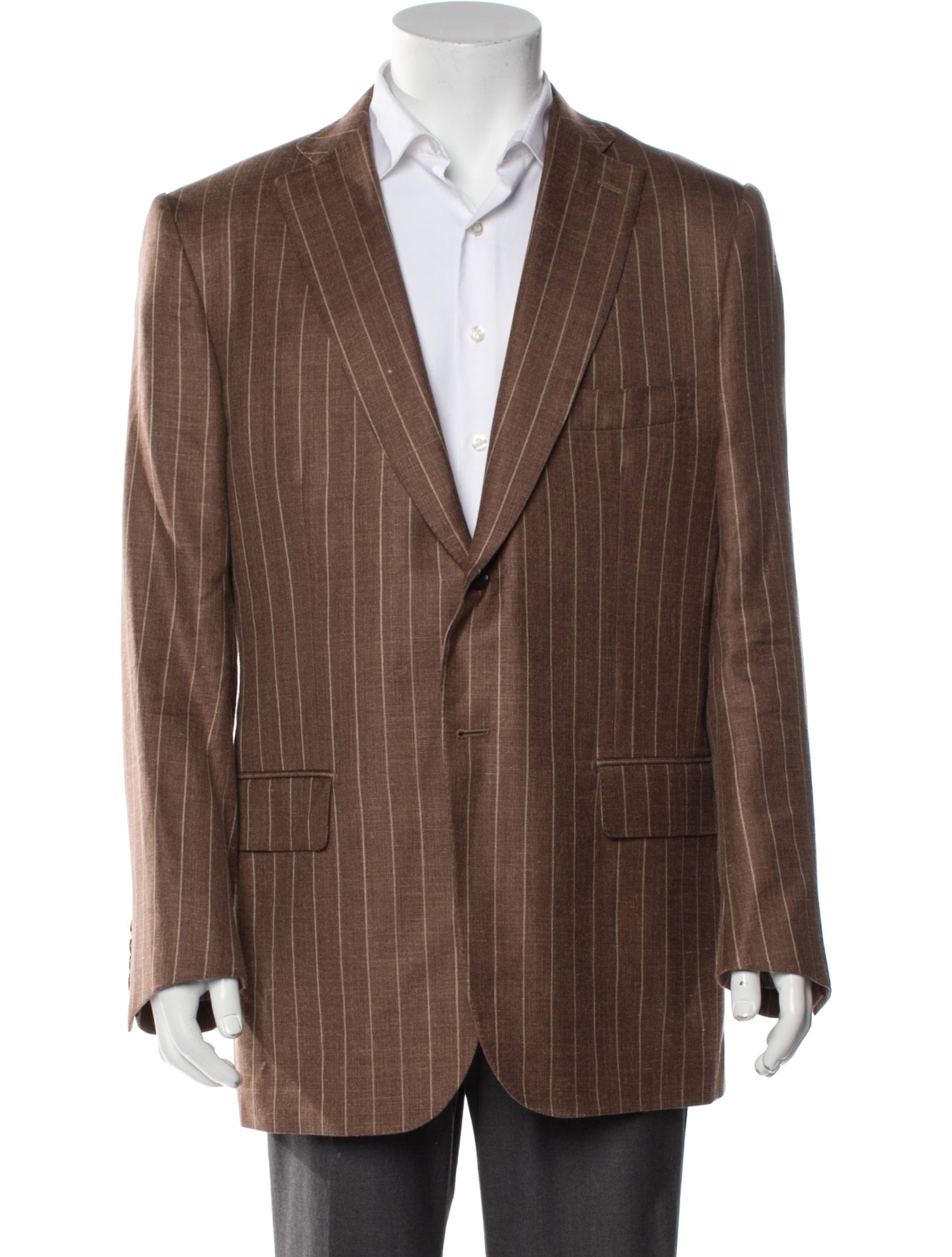 Isaia Wool Striped Blazer