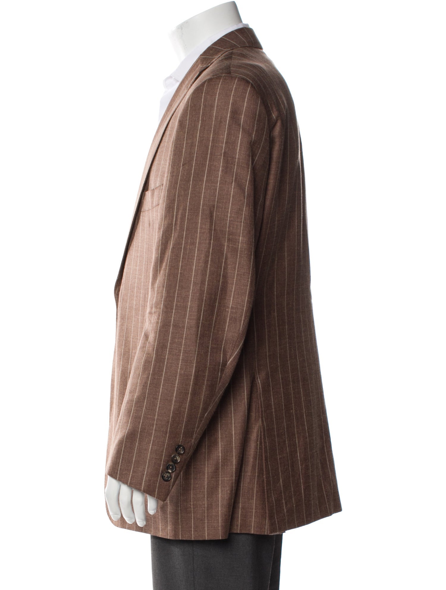 Isaia Wool Striped Blazer