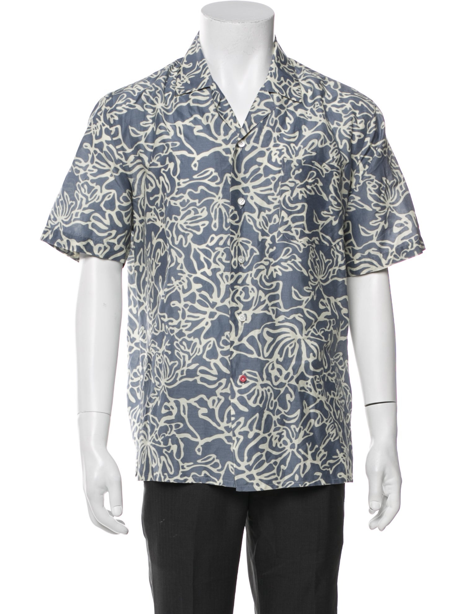 Isaia Printed Short Sleeve Shirt