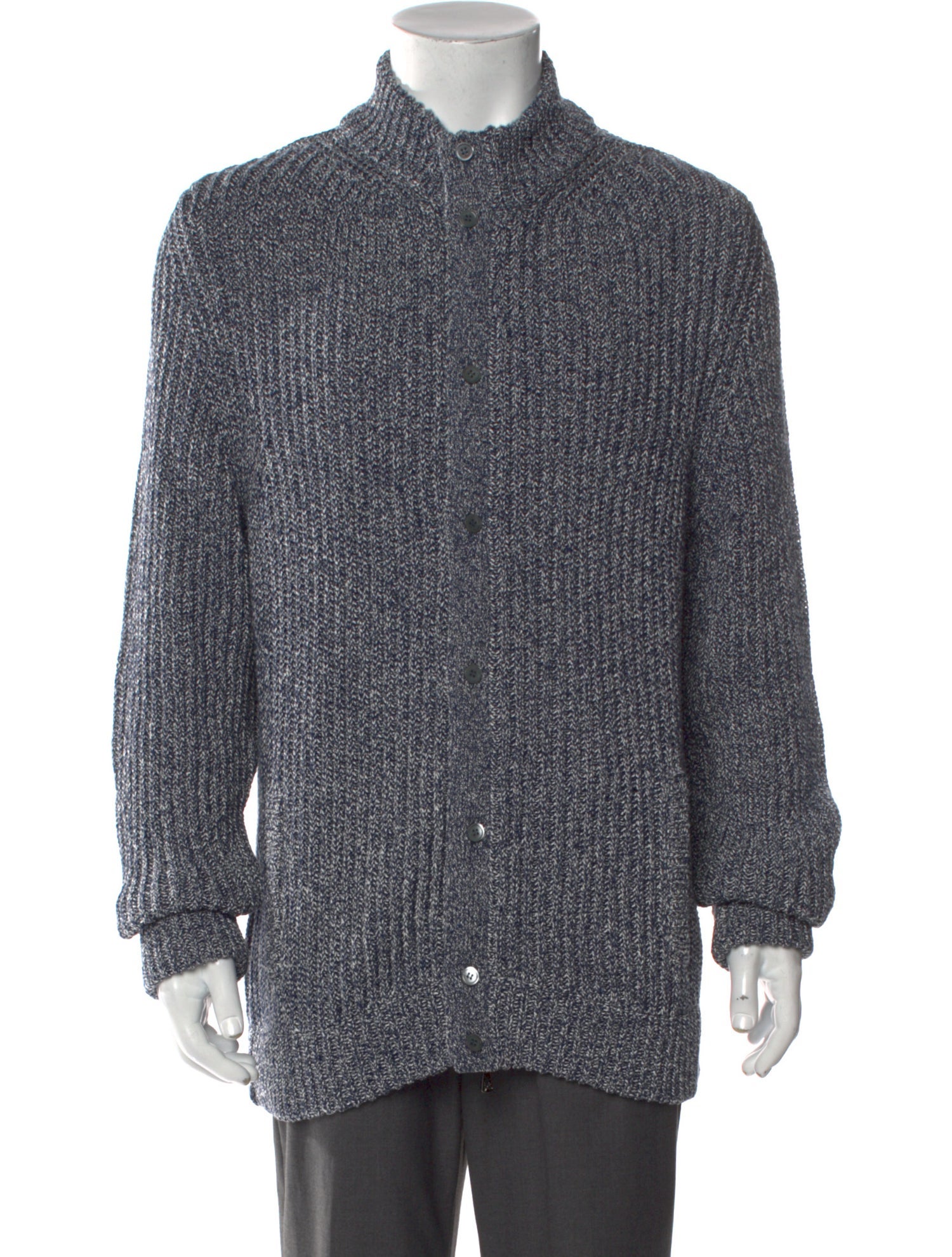 Isaia Mock Neck Long Sleeve Cardigan