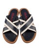 Isaia Leather Striped Slides