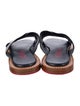 Isaia Leather Striped Slides