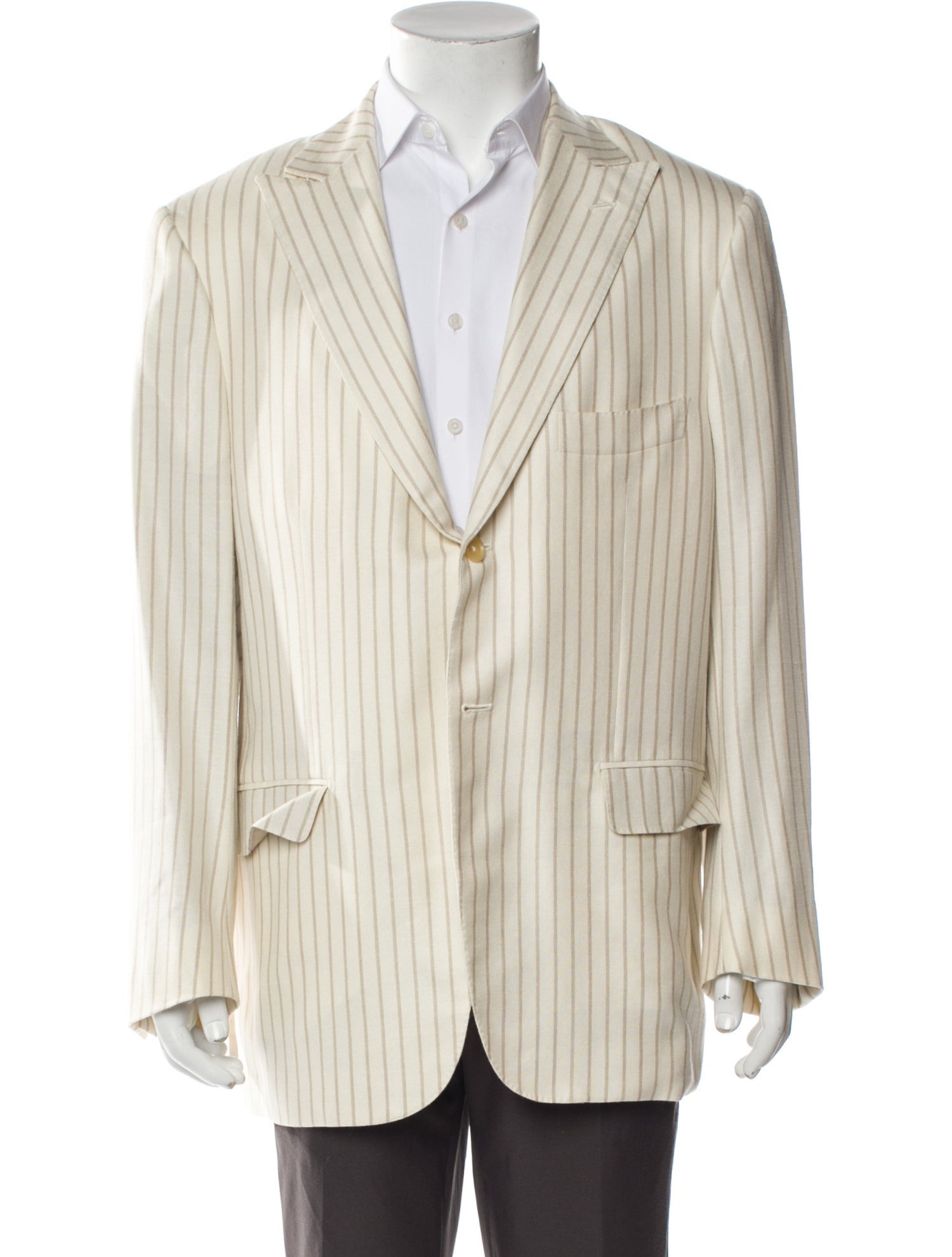 Isaia Wool Striped Blazer