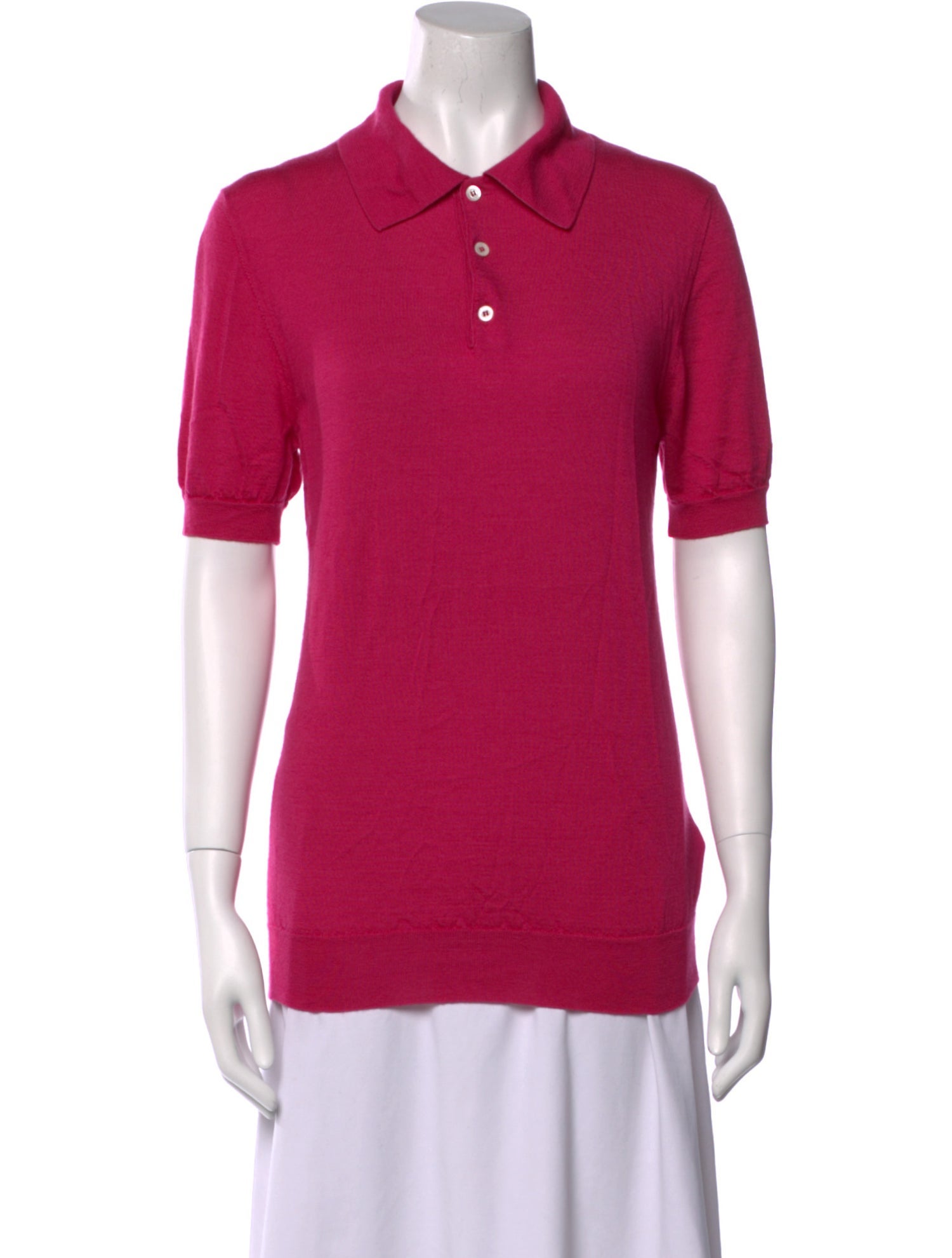 Isaia Cashmere Short Sleeve Polo