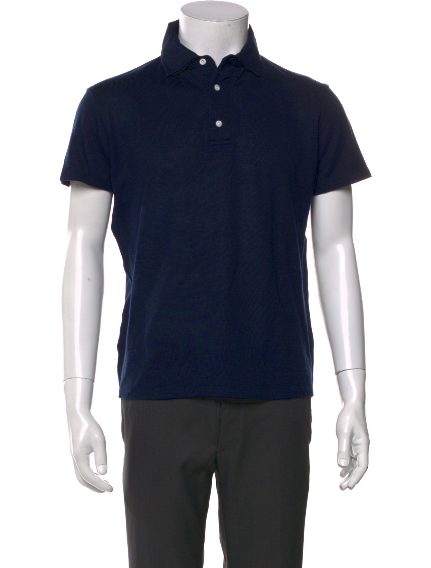 Isaia Wool Collar Polo Shirt