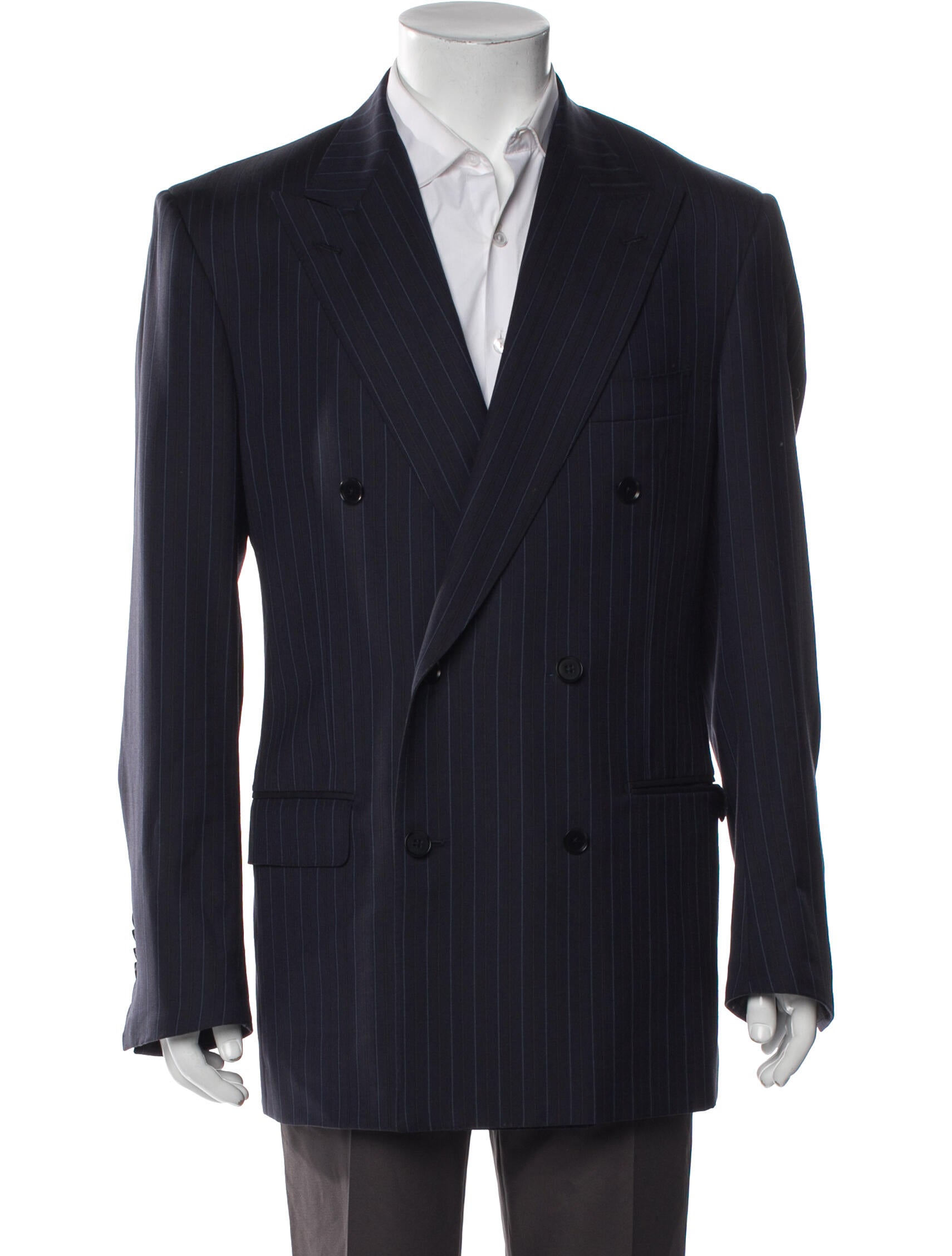 Isaia Wool Striped Blazer