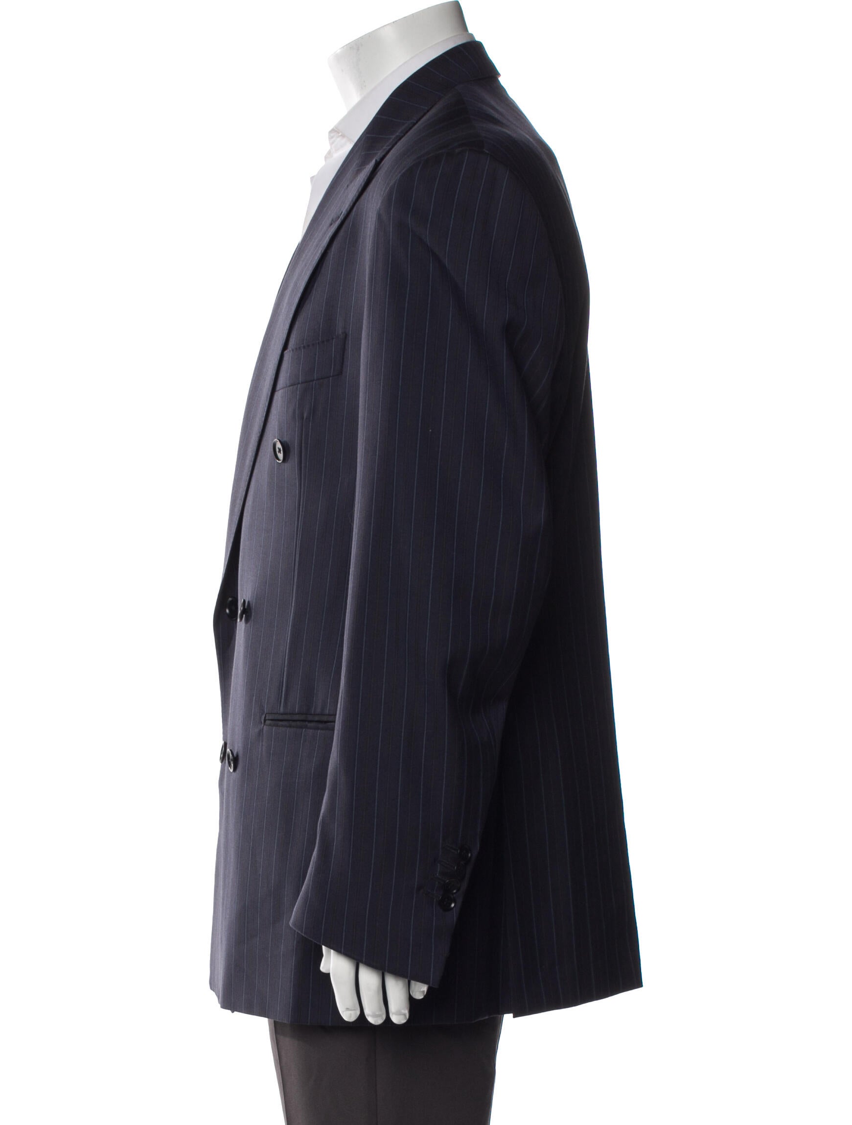 Isaia Wool Striped Blazer