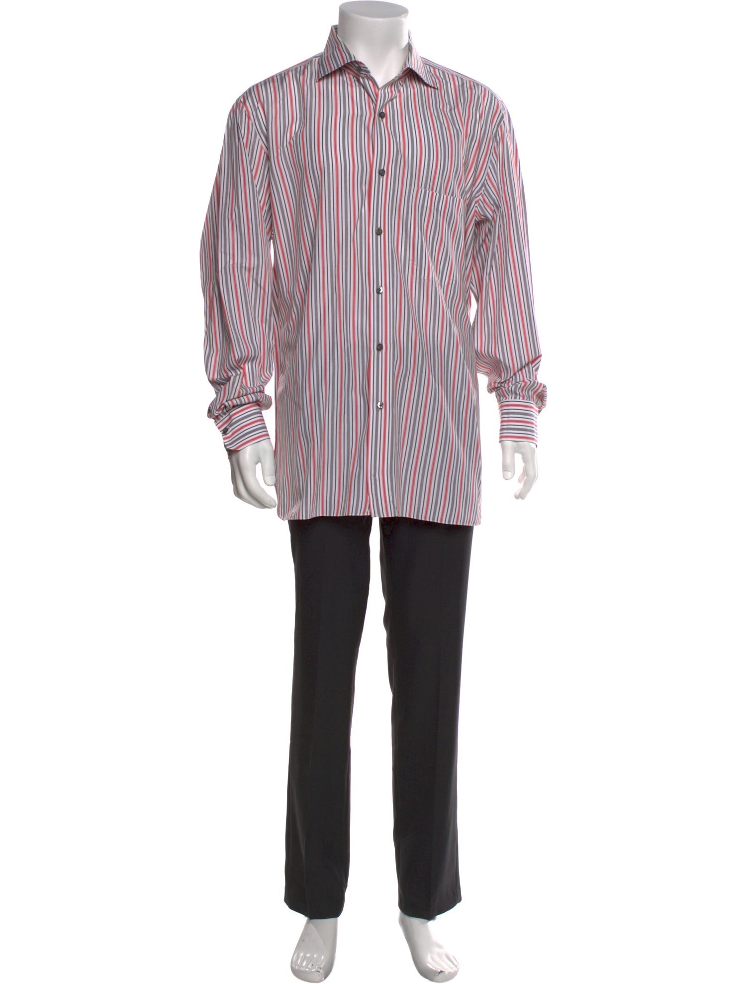Isaia Striped Long Sleeve Shirt
