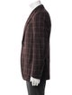 Isaia Wool Plaid Print Blazer