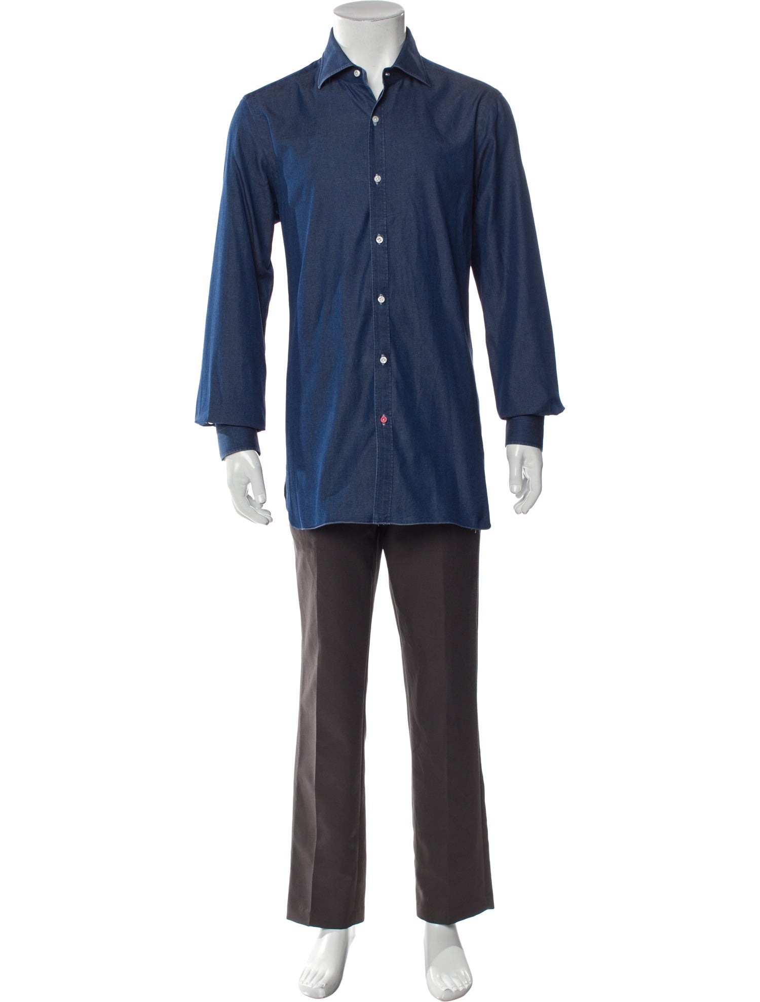 Isaia Long Sleeve Dress Shirt