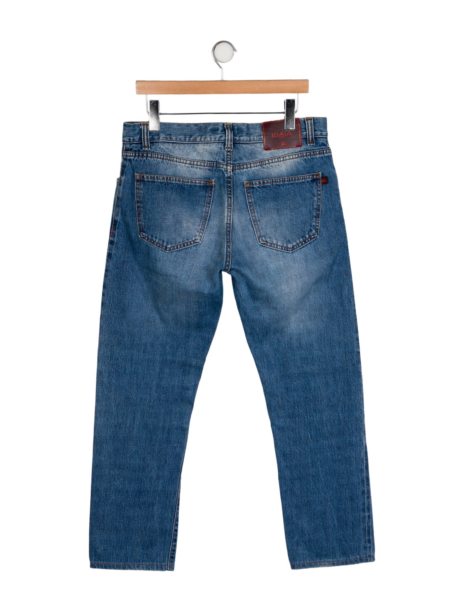 Isaia Mid-Rise Straight Leg Jeans