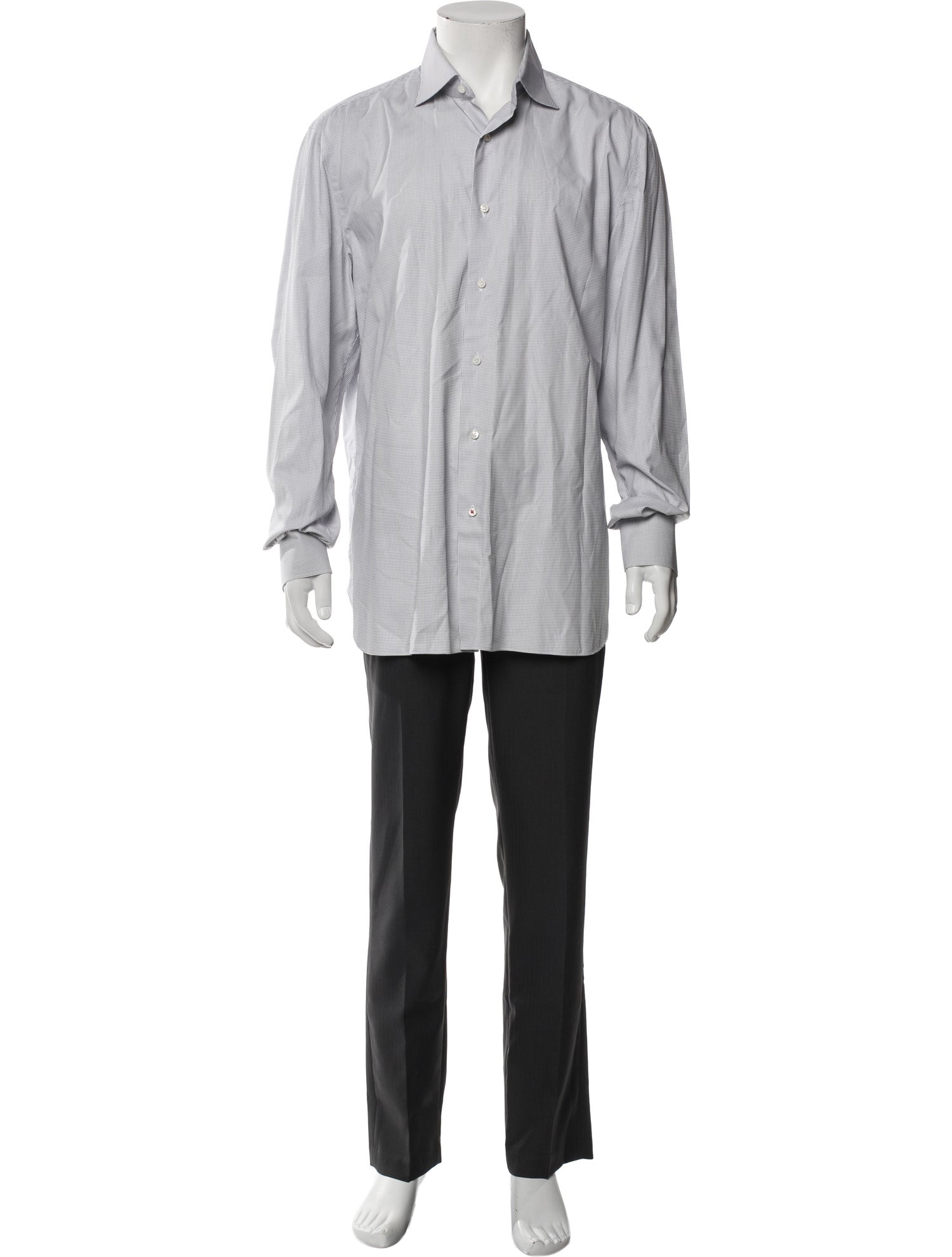 Isaia Striped Long Sleeve Dress Shirt