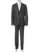 Isaia Wool Plaid Print Two-Piece Suit