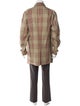 Isaia Plaid Print Overcoat