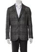 Isaia Cashmere Plaid Print Blazer