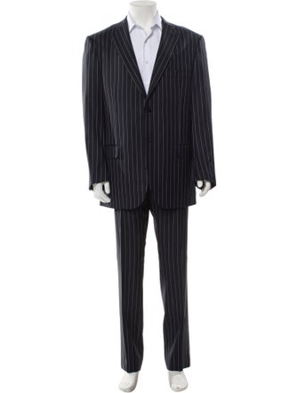 Isaia Wool Striped Two-Piece Suit