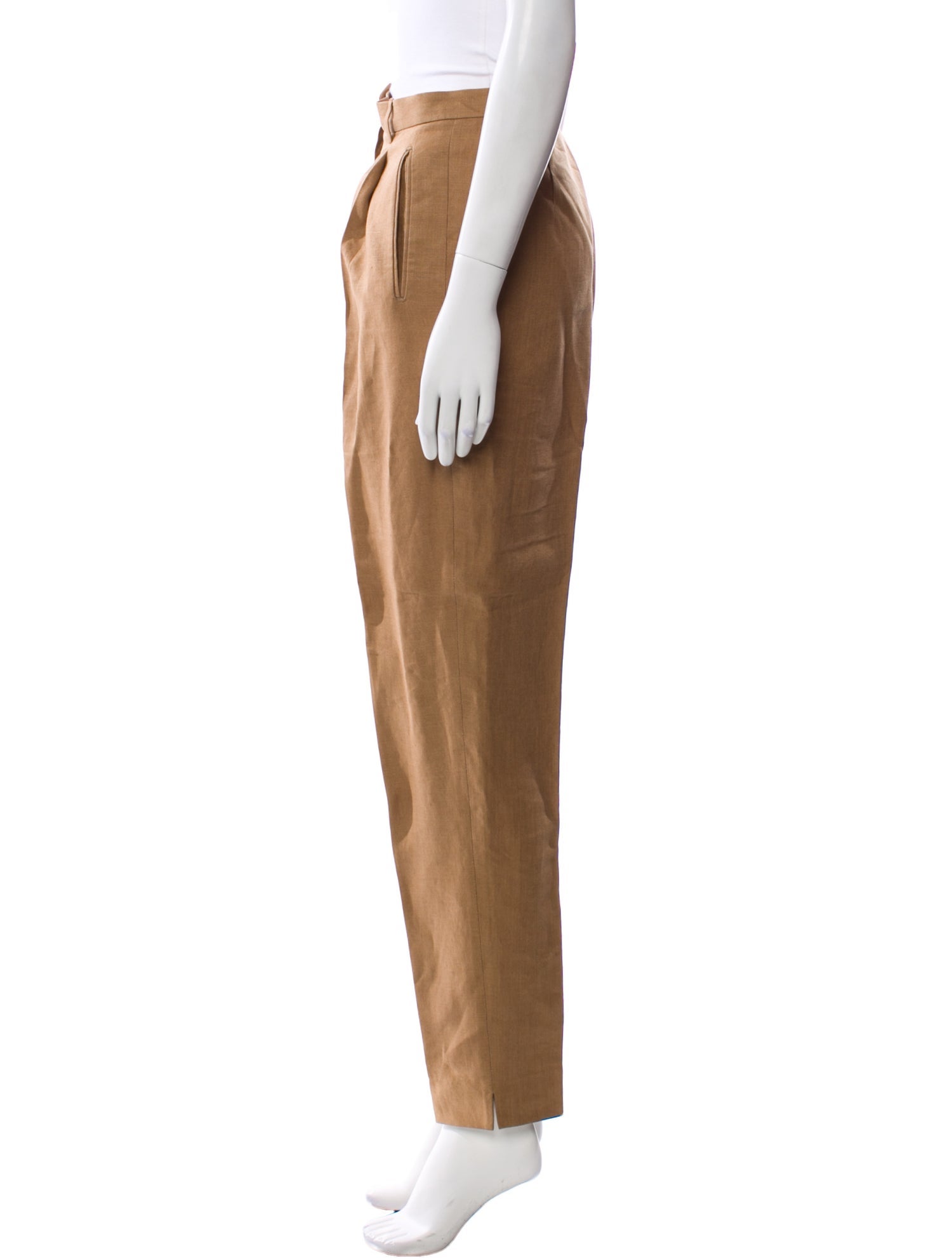 Isaia Linen Straight Leg Pants