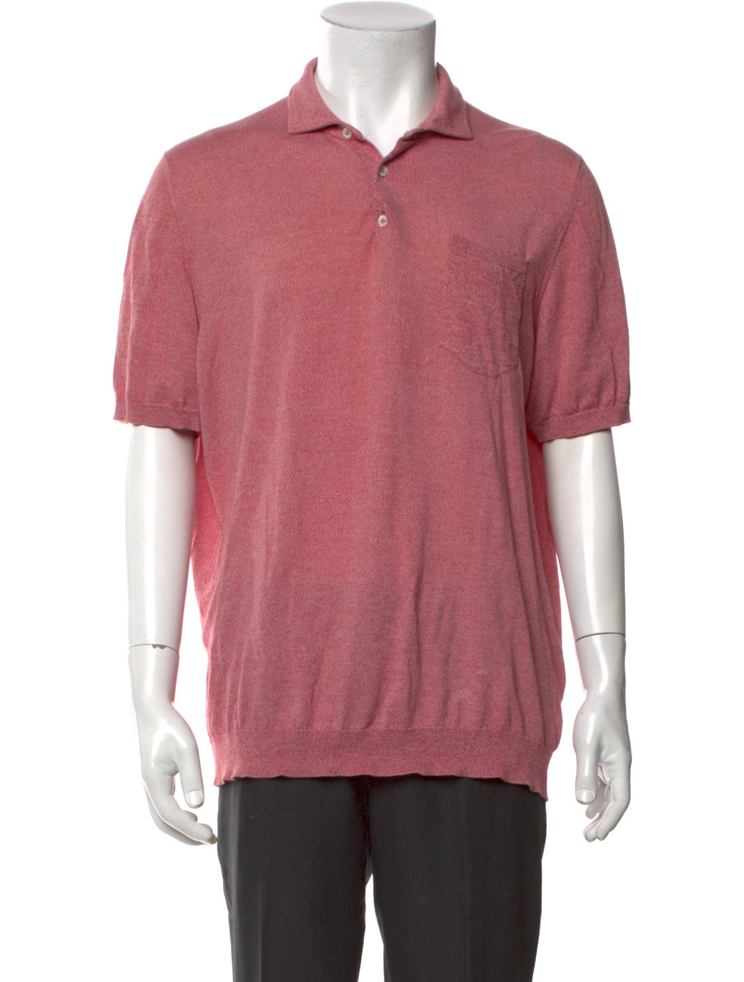 Isaia V-Neck Short Sleeve Polo Shirt