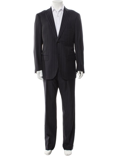 Isaia Wool Striped Two-Piece Suit
