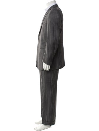 Isaia Wool Striped Two-Piece Suit