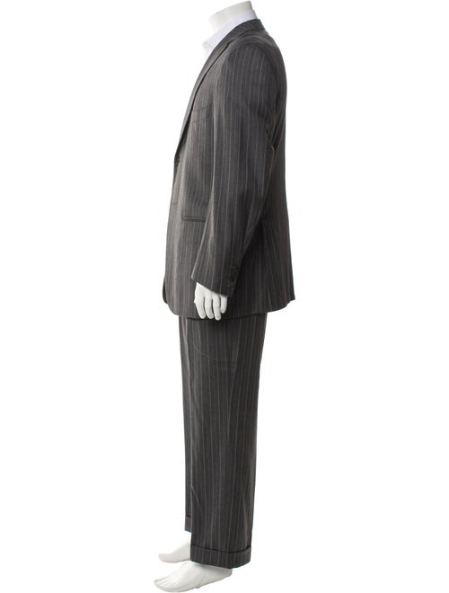 Isaia Wool Striped Two-Piece Suit