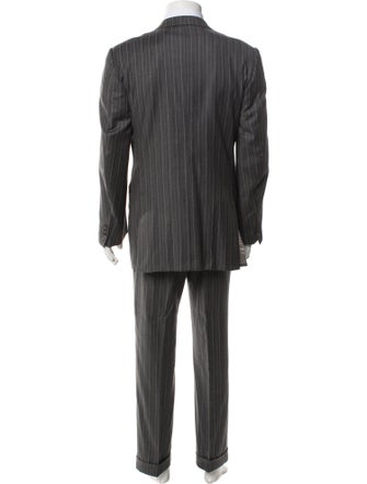 Isaia Wool Striped Two-Piece Suit