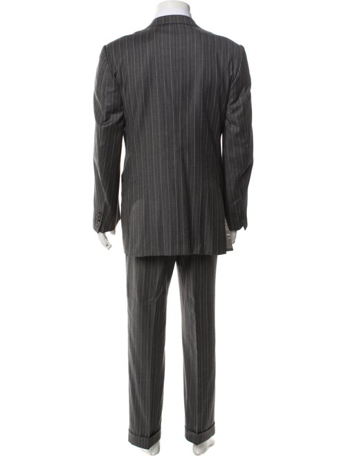 Isaia Wool Striped Two-Piece Suit
