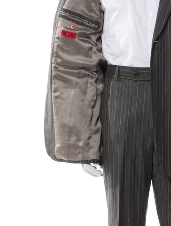 Isaia Wool Striped Two-Piece Suit