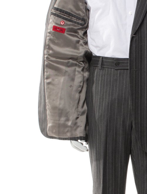Isaia Wool Striped Two-Piece Suit