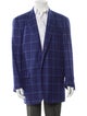 Isaia Cashmere Plaid Print Blazer