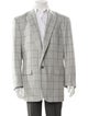 Isaia Wool Plaid Print Blazer