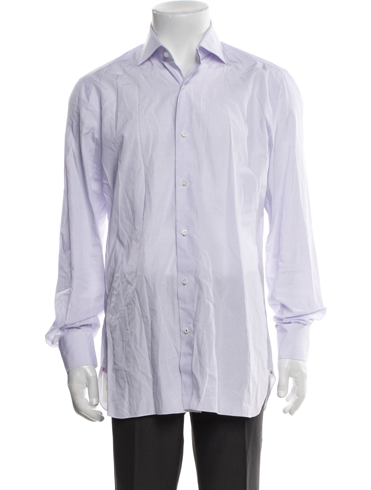 Isaia Printed Long Sleeve Dress Shirt