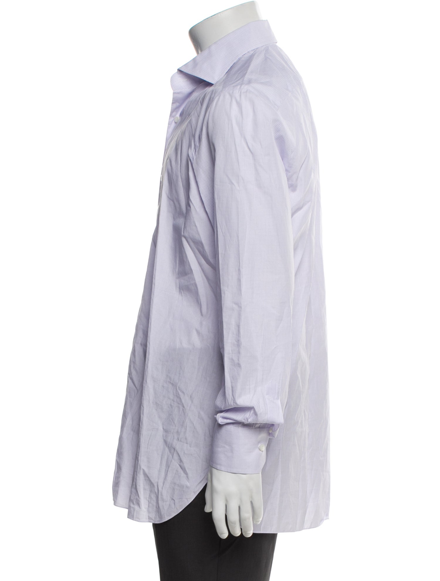 Isaia Printed Long Sleeve Dress Shirt