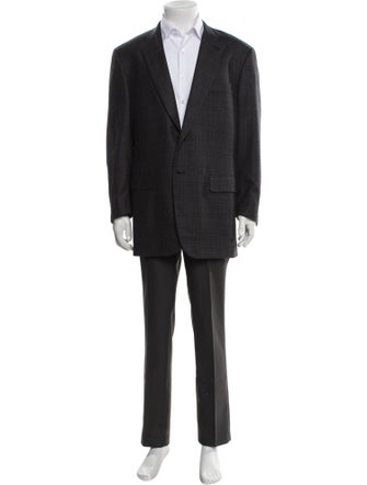 Isaia Plaid Print Two-Piece Blazer