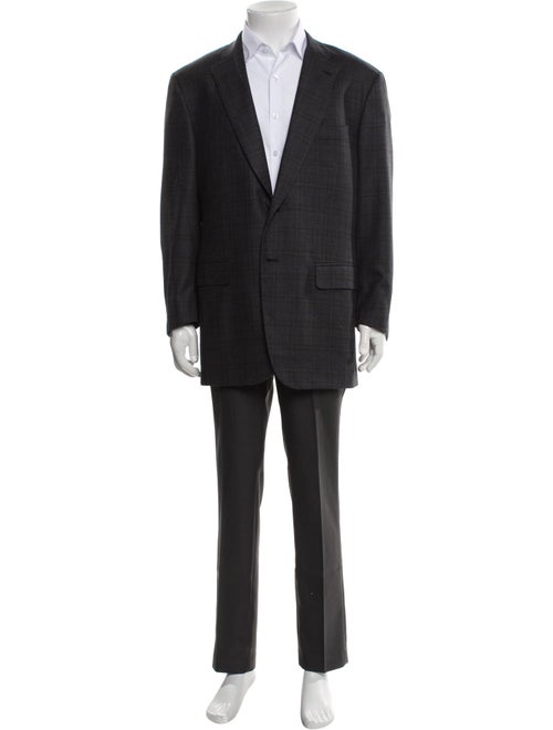 Isaia Plaid Print Two-Piece Blazer