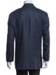 Isaia Silk Plaid Print Blazer