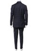 Isaia Wool Plaid Print Two-Piece Blazer