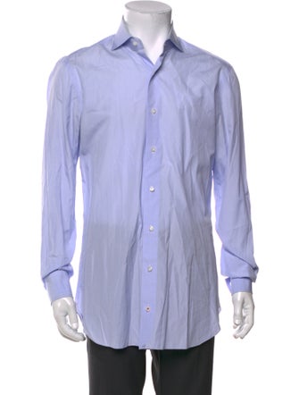 Isaia Striped Long Sleeve Dress Shirt