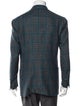 Isaia Wool Plaid Print Blazer