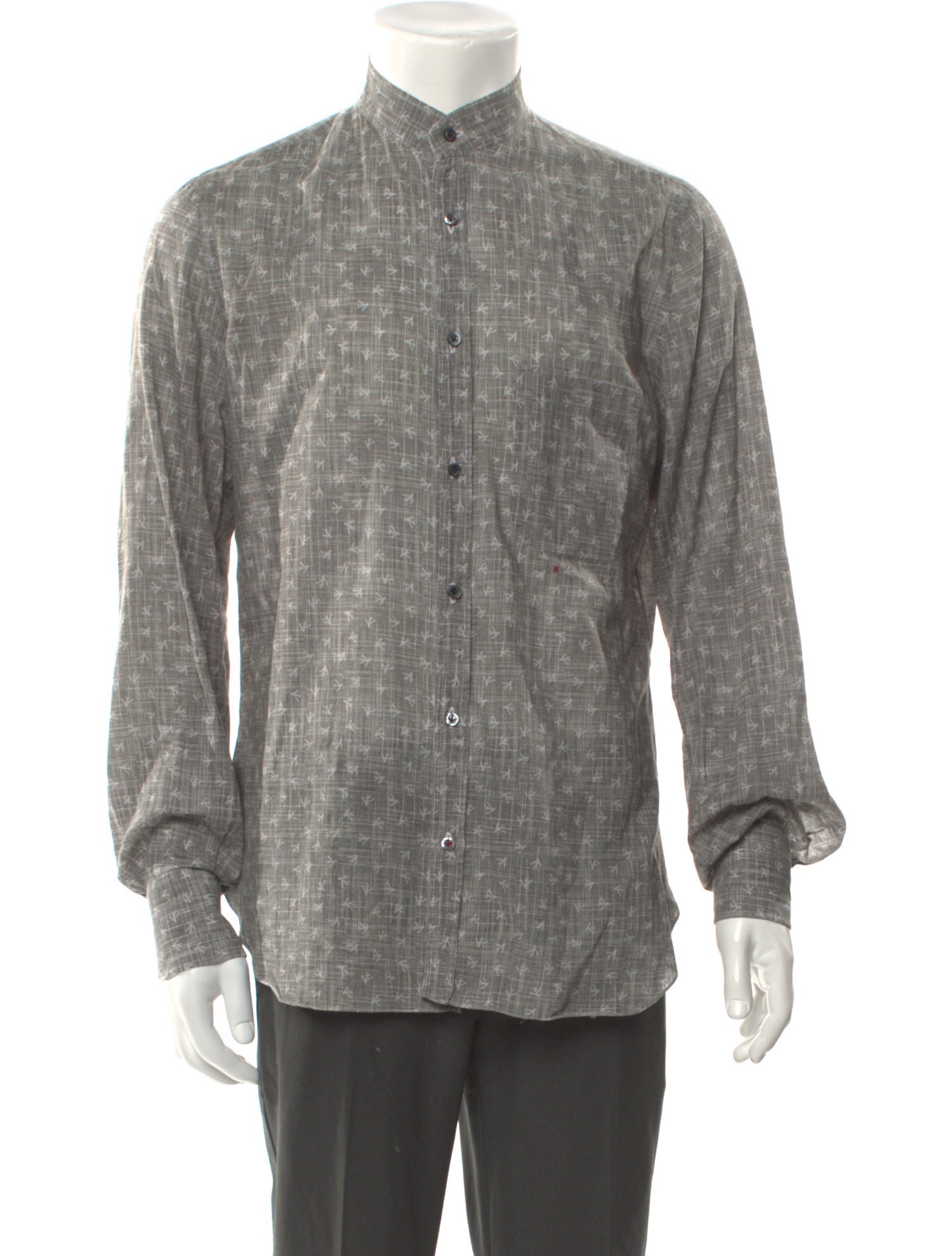 Isaia Printed Long Sleeve Shirt
