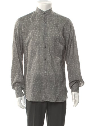 Isaia Printed Long Sleeve Shirt