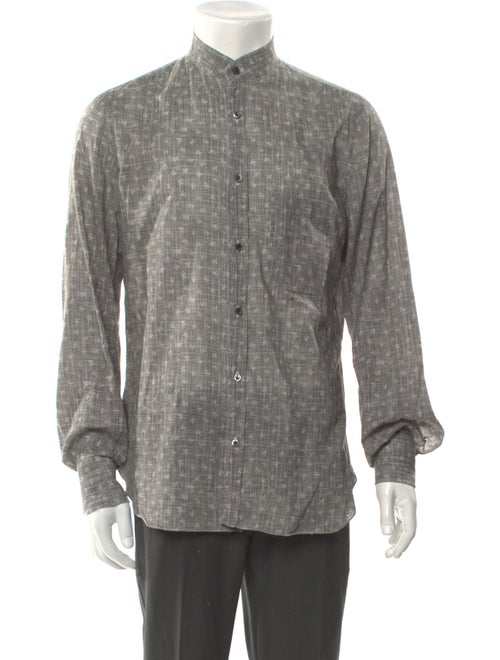 Isaia Printed Long Sleeve Shirt