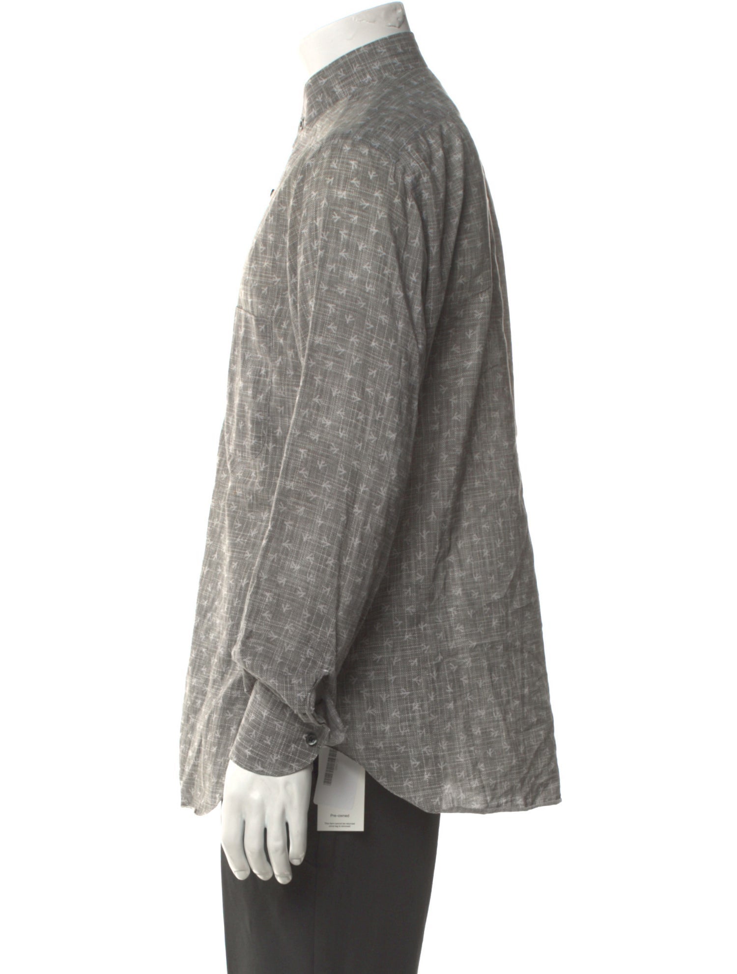 Isaia Printed Long Sleeve Shirt