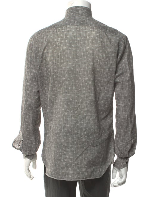 Isaia Printed Long Sleeve Shirt