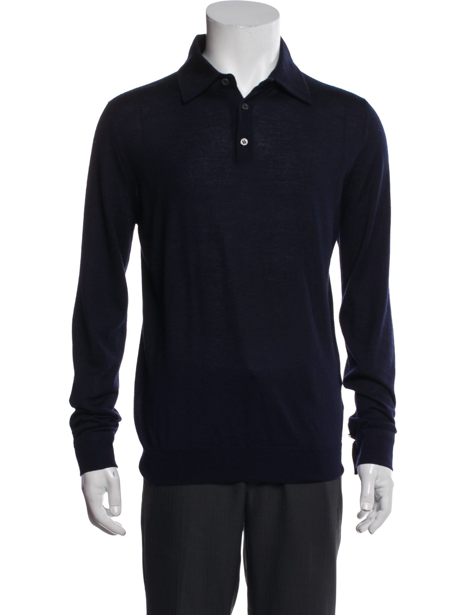 Isaia Cashmere Crew Neck Polo Shirt