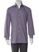 Isaia Plaid Print Long Sleeve Dress Shirt