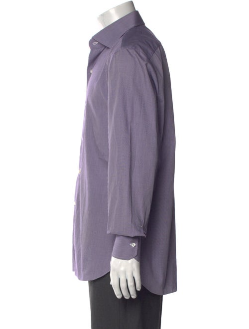 Isaia Plaid Print Long Sleeve Dress Shirt