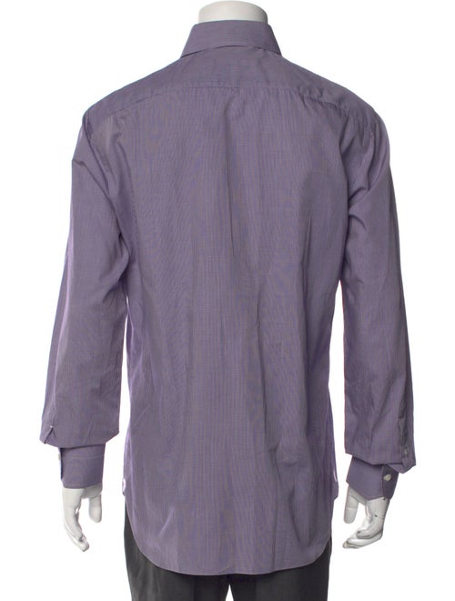 Isaia Plaid Print Long Sleeve Dress Shirt